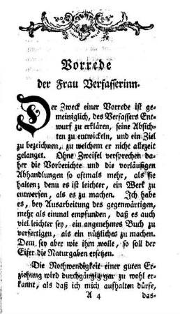 Vorrede der Frau Verfasserinn.