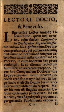 Compendiosa declaratio regularum iuris canonici in sexto : utrique foro inserviens, et pro resolutione multorum casuum conscientiae practicè accommodata