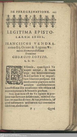 Legitima Epistolarum Sedes