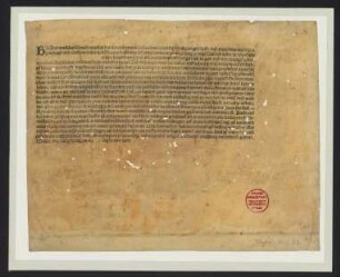 Bruderschaftsbrief der Karmeliter