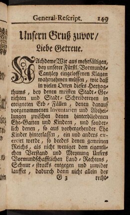 149-178, Von Gottes Gnaden, wir Friderich Karl / Herzog zu Würtemberg und Teck, Graf ...