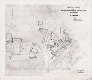 Technische Hochschule, Aachen Wiederaufbau: Wiederaufbauplanung: Lageplan 1:2000