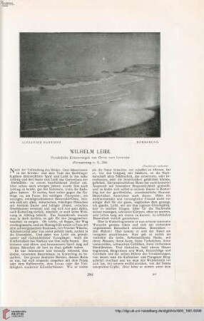 Wilhelm Leibl, [2]: persönliche Erinnerungen