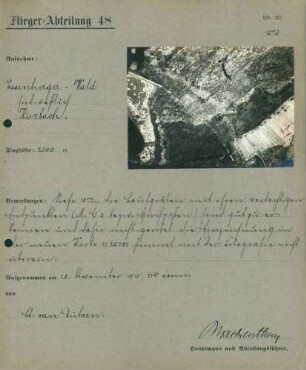 Foto der Laufgräben im Essenburger Wald südwestlich von Hirtzbach (Luftbild)