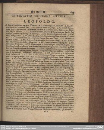 Dissertatio Trigesima Septima De Leopoldo