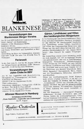 Gärten, Landhäuser und Villen des hamburgischen Bürgertums