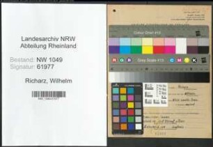 Entnazifizierung Wilhelm Richarz , geb. 01.10.1891 (Postbeamter)