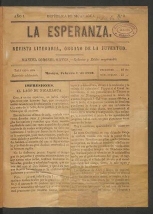 1883,1,2: año 1, no. 2 (febrero 1o de 1883)