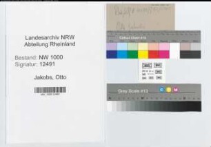 Entnazifizierung Otto Jakobs, geb. 03.04.1909 ()