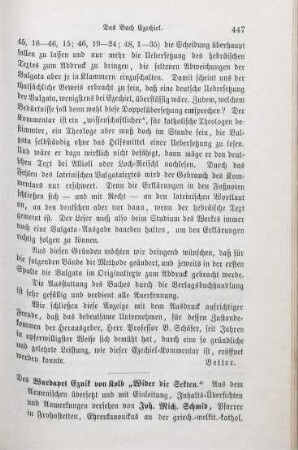 447-448 [Rezension] Eznik von Kołb, Des Wardapet Eznik von Kolb Wider die Sekten