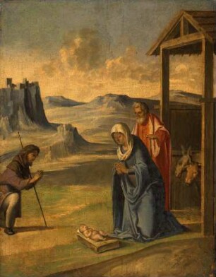 Maria das Kind verehrend