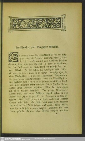 Krebsnasen zum Leipziger Allerlei
