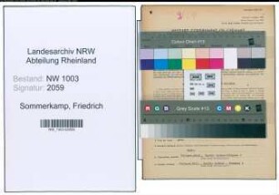 Entnazifizierung Friedrich Sommerkamp , geb. 13.10.1900 (Kaufm.Angestellter)