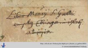 [Provenienz]: Kloster St. Gallen
