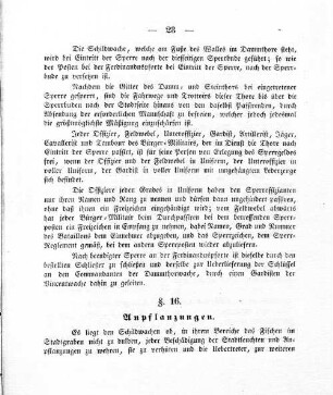 §. 16. Anpflanzungen.