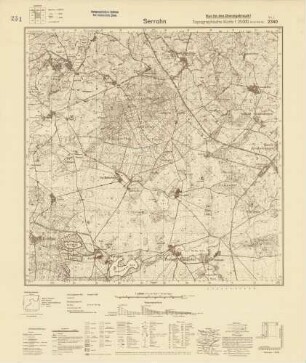 2340 Serrahn, Topographische Karte 1:25000 (4cm - Karte)