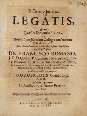 Dissertatio Juridica De Legatis