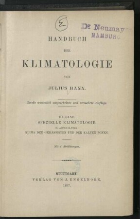 3. Spezielle Klimatologie, 2: Klima der gemässigten und der kalten Zonen