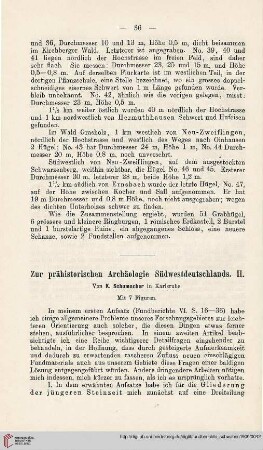 8: Zur prähistorischen Archäologie Südwestdeutschlands, II.