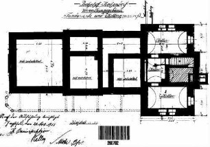 Bad Friedrichshall-Kochendorf: Empfangsgebäude Fundament,Untergeschoß