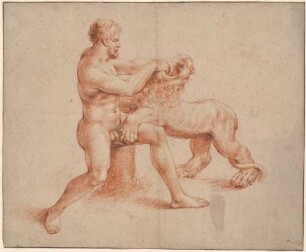 Hercules erwürgt den nemäischen Löwen