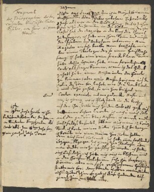 Fragment der Biographie des berühmten Bassisten Ludw. Fischer, von seiner eigenen Hand