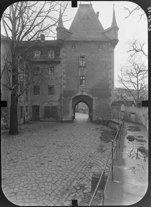 Meißen-Altstadt, Domplatz 14. Mittleres Burgtor (1221-1228). Innenansicht