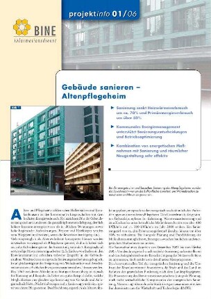 Gebäude sanieren - Altenpflegeheim.