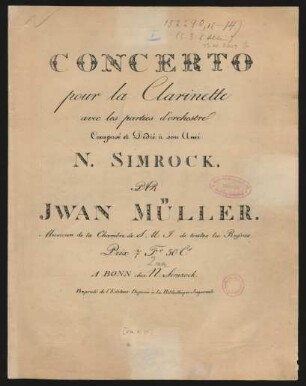 Concerto pour la Clarinette : avec les parties d'orchestre