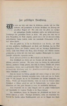 Zur gefälligen Beachtung
