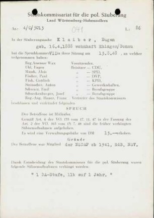 Klaiber, Eugen