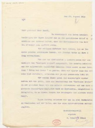Brief an Rudolf Käser : 24.08.1915