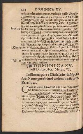 Dominica XV. post Pentecostes.