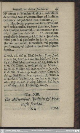 Tit. XIII. De Actionibus, Iudiciis & Processu feudali