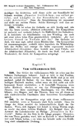Kapitel V. Vom vollkommenen Stil