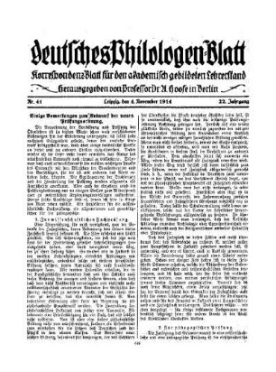 Einige Bemerkungen zum Entwurf der neuen Prüfungsordnung