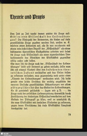 Theorie und Praxis