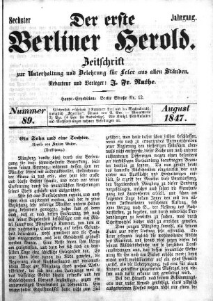 Nummer 89, August 1847