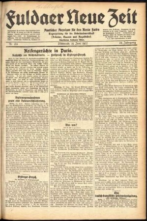 Ausgabe vom Mittwoch, den 14. Juni 1922.