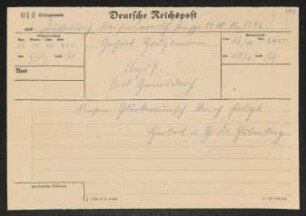Brief von Herbert Eulenberg und Hedda Eulenberg an Gerhart Hauptmann