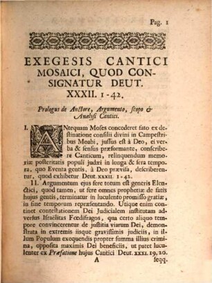 Commentarius ad Canticum Mosis Deut. XXXII : cum prolegomenis