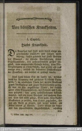 Von biblischen Krankheiten