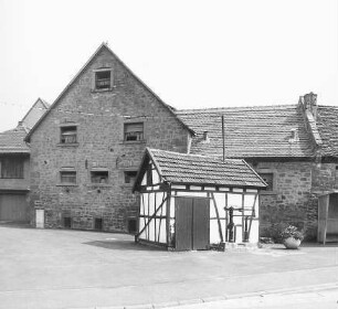 Dorf-Waage (Fachwerkbau); Büdingen, Friedensstraße (bei Nr. 18)