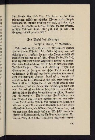 187-199, Die Nacht des Gesanges. - Gott strafe England!