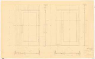 Bundesgartenschau 1955, Kassel: Orangerie, Vogelhaus: obere Eingangstür 1:5