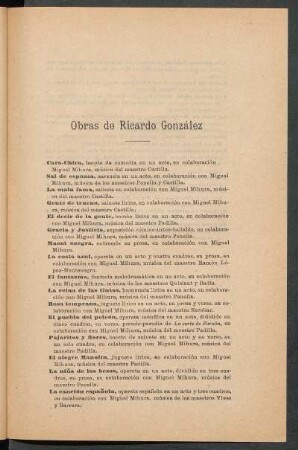 Obras de Ricardo González