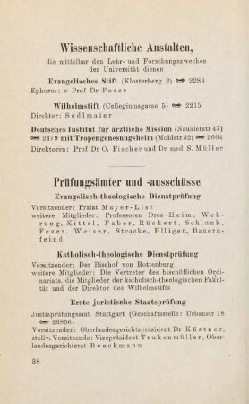 38-41, Prüfungsämter und -ausschüsse