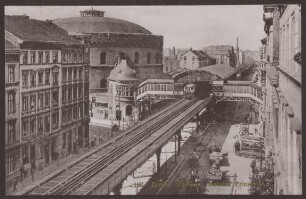Ansichtskarte Hochbahn, Bahnhof Prinzenstraße