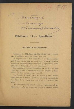 Nuestros propositos