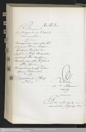 LXI., 1. Februar 1858